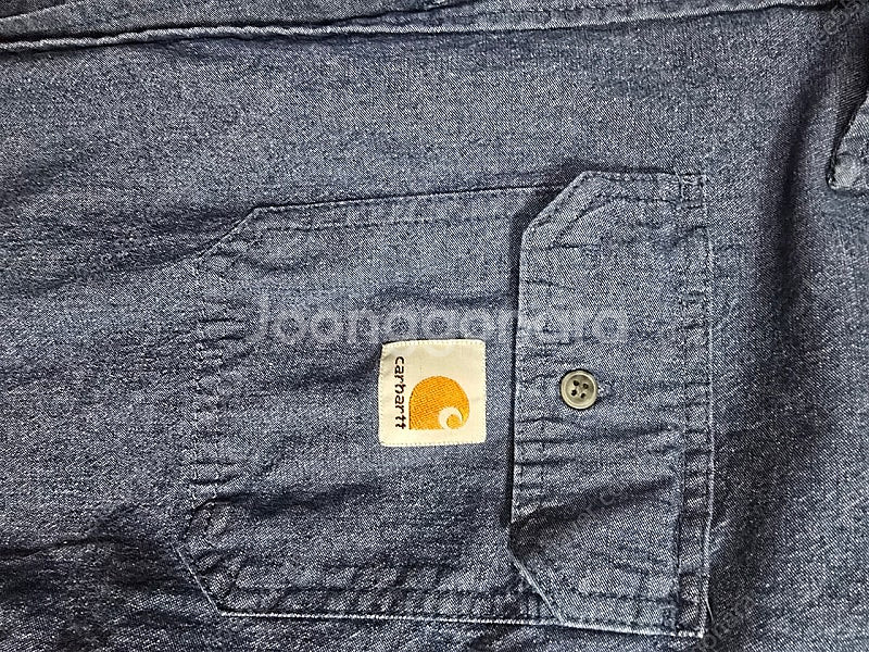 칼하트 진청 데님 셔츠 2xl 팝니다--2
