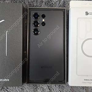 갤럭시 s25 울트라 티타늄제트블랙 512GB (삼케이전)+ 정품 클리어마그넷케이스(미개봉) 팝니다