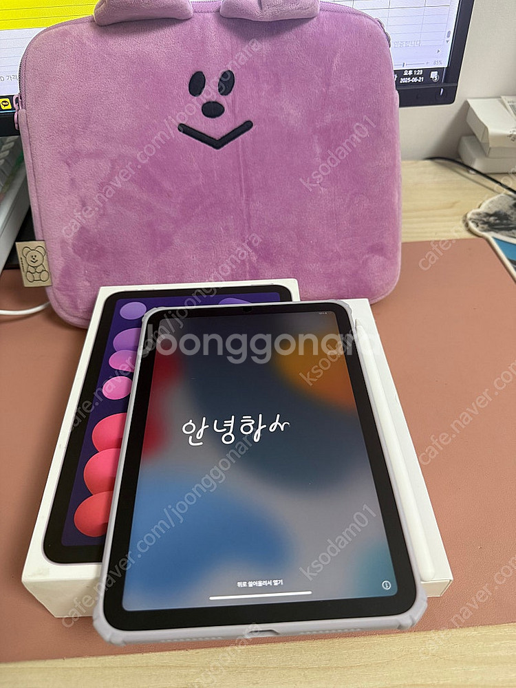 배터리100 아이패드 미니6 256기가 퍼플 풀박스+애...--0