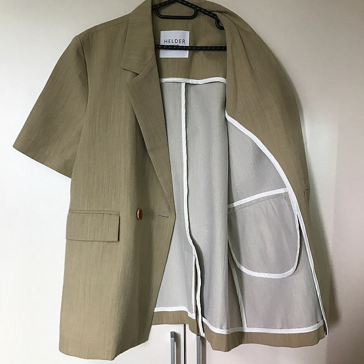 헬더 보이핏 오버 린넨 자켓 HELDER 썸머 반팔 자켓 새제품 드노리타 파사드패턴 인스턴트펑크 루에브르 룩캐스트 이미지