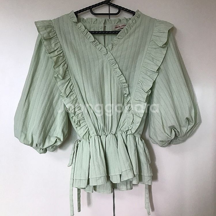 마리끌레르 프릴 랩 블라우스 플로움 로트르드민 듀엘 보...--0