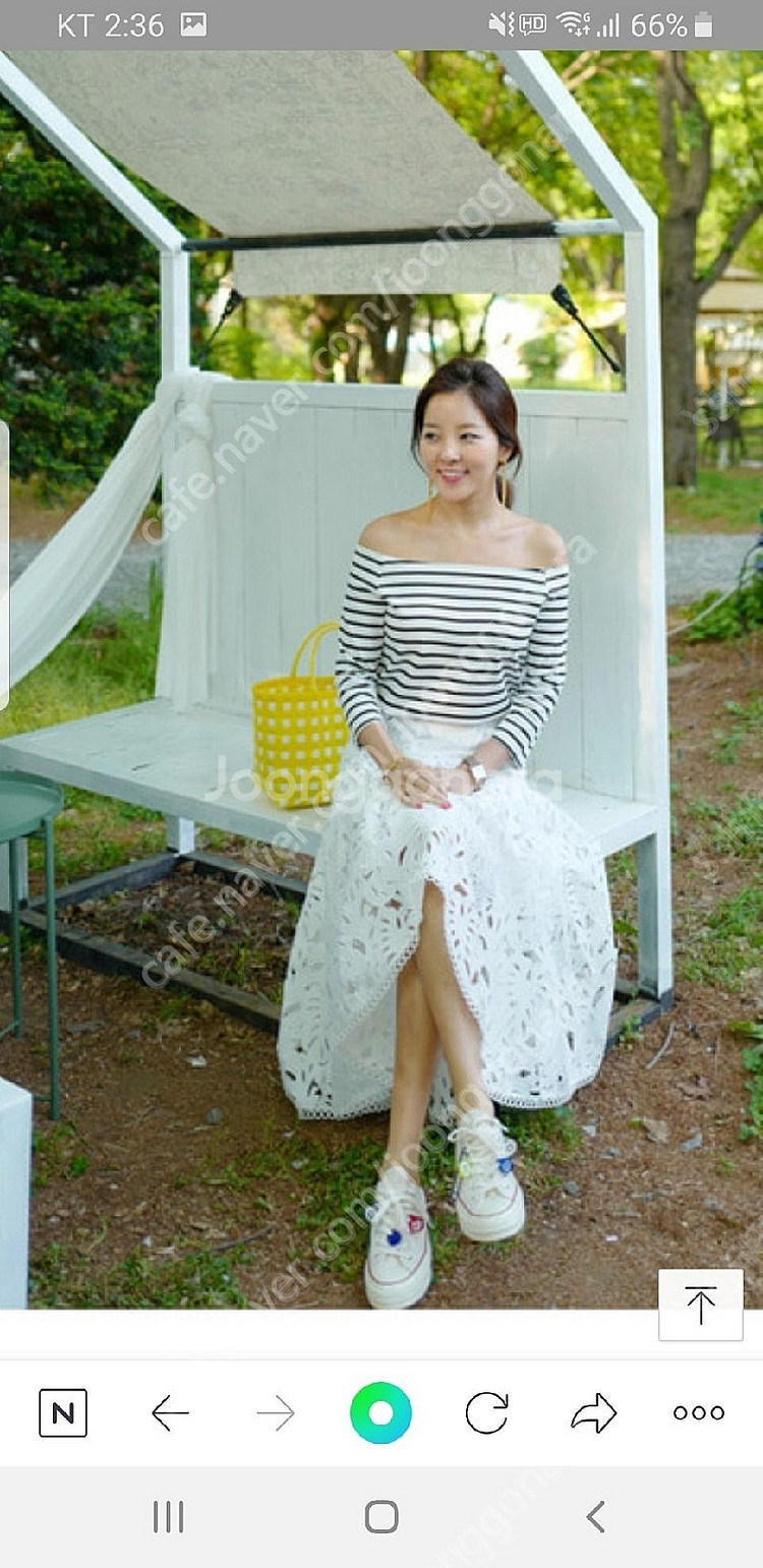 비아드젠 오프숄더 스트라이프티(아이보리)--0