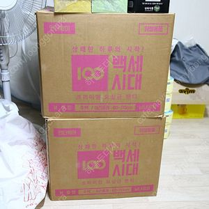 백세시대 성인기저귀 중형 80매 2박스.