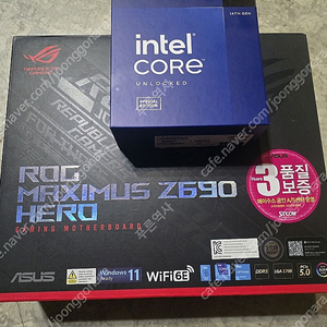 Intel I9 14900KS 와 asus maximus z690 hero 메인보드 팝니다.