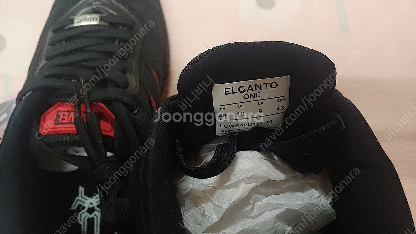 엘칸토 마블 스파이더맨 신발( 280mm ) 미착용 새...--2