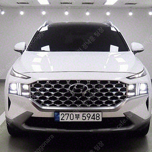 싼타페 중고차 더 뉴 싼타페 중고 흰색 2021년식 60,574km 디젤 2.2 2WD 프레스티지 법인차량 구매가능
