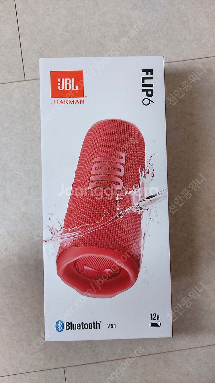 [미개봉] jbl 플립6 flip6 레드 블루투스 스피커--0
