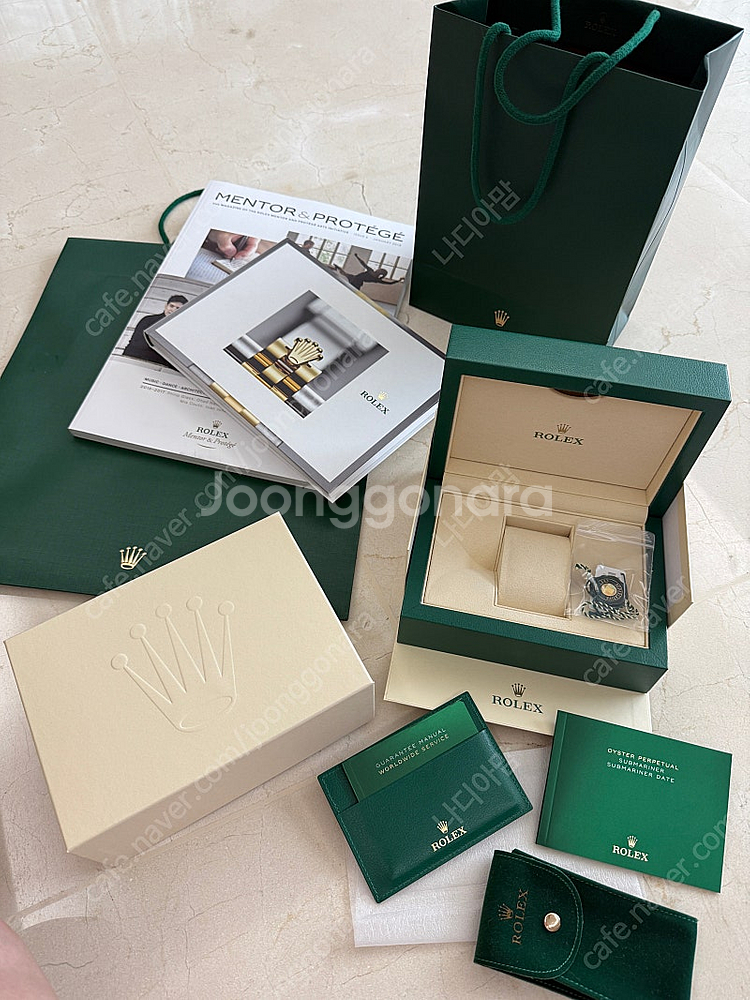 롤렉스 정품 박스 풀구성 책자 쇼핑백까지--0