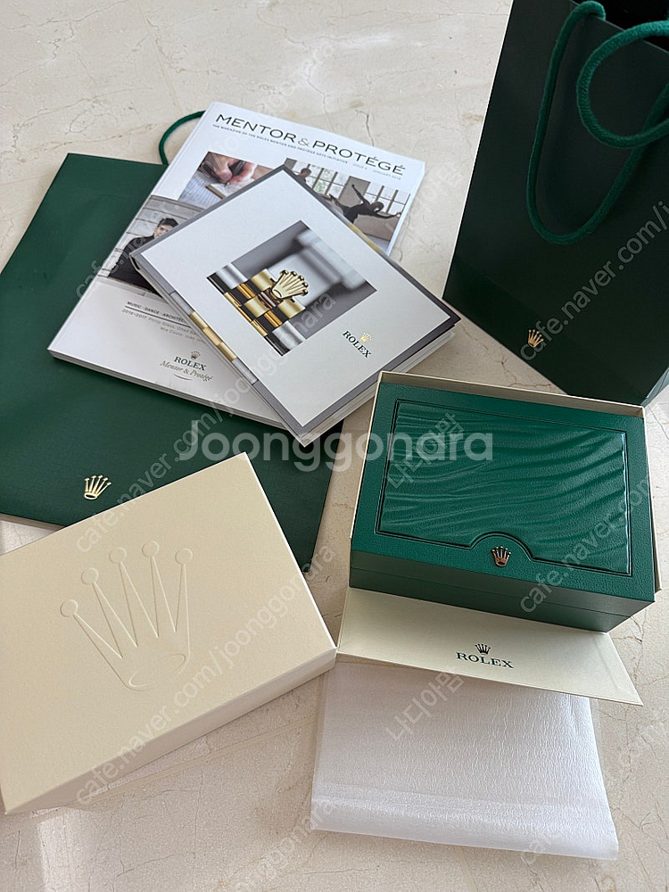 롤렉스 정품 박스 풀구성 책자 쇼핑백까지--1
