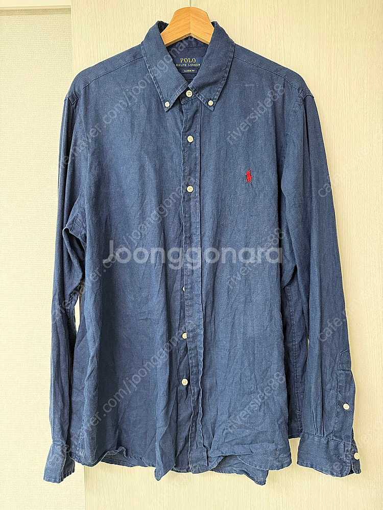 폴로 린넨셔츠 네이비 L사이즈--0