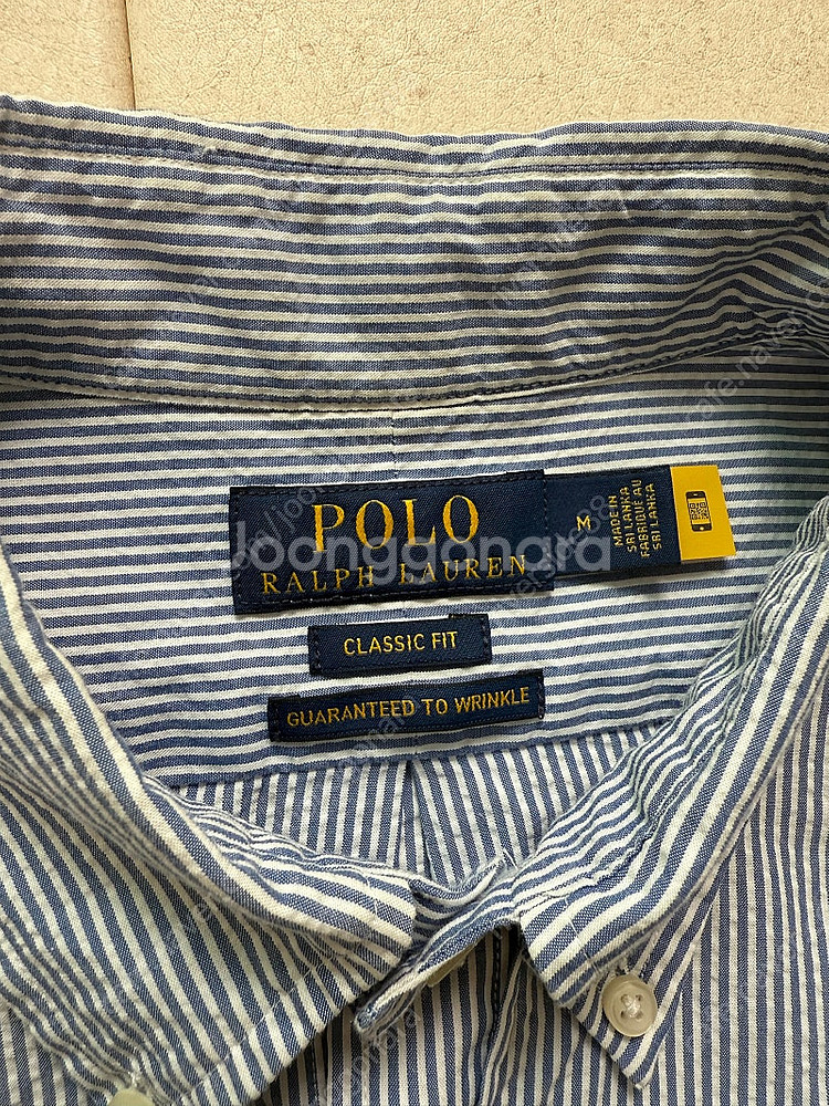 폴로 시어서커셔츠 클래식핏 M사이즈--3