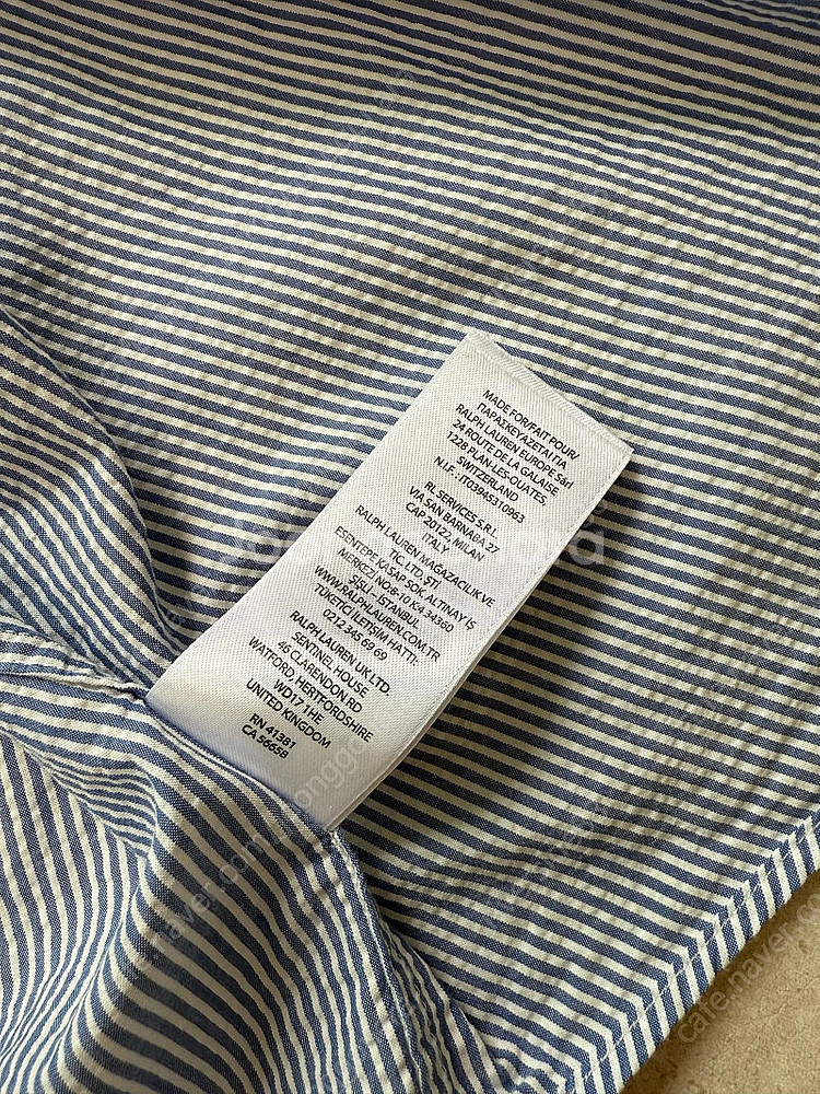 폴로 시어서커셔츠 클래식핏 M사이즈--4