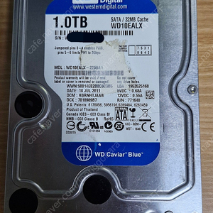 WD Blue 1TB 데스크탑용 하드디스크 팝니다