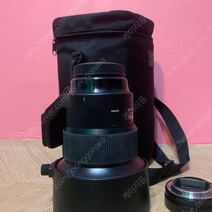 시그마 105mm F1.4 DG HSM 보케 마스터 팝니다(후두포함)_캐논 EF-R 마운트 어댑터 팜