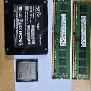 i5-4570 + ddr3 4gb 2개 + 750evo 250 ssd [택포 3만]