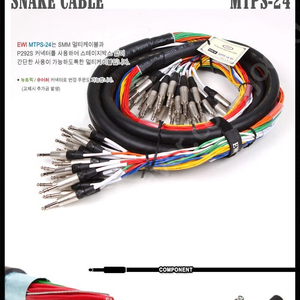 EWI MTPS 24 라인형 멀티 스네이크 케이블 20미터