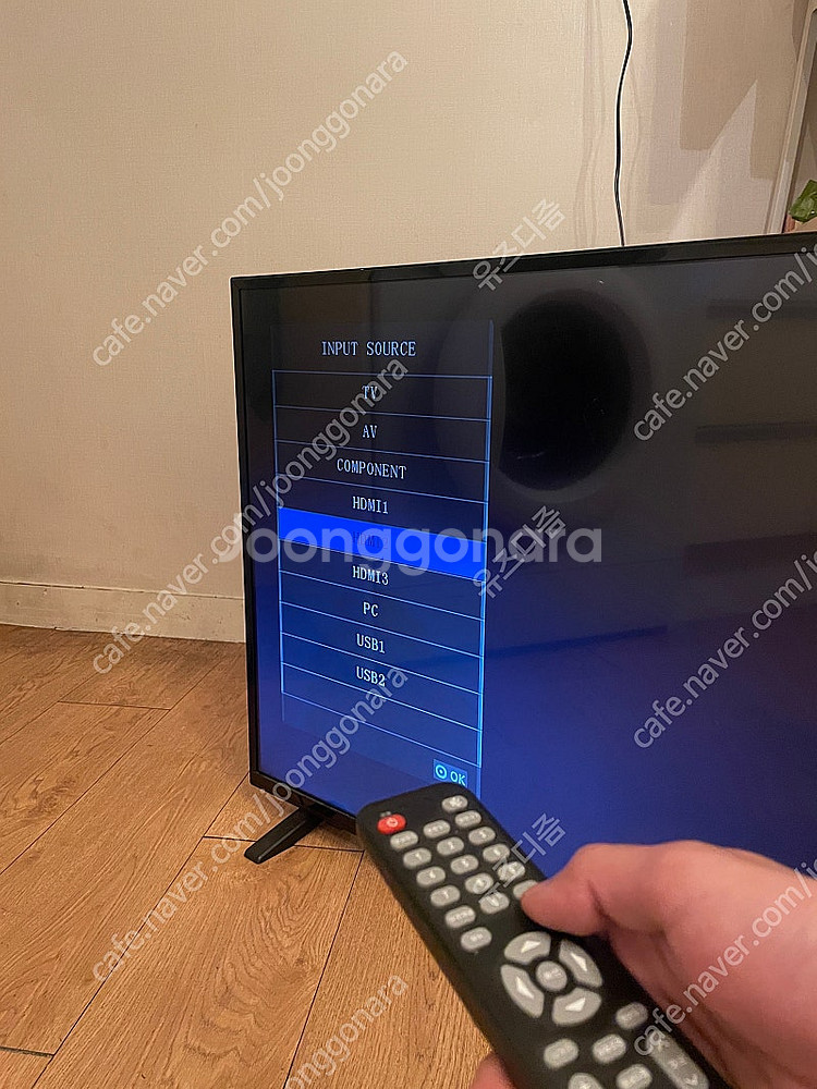 백라이트 불량 인켈 43인치 TV 리모콘 포함 43E3...--1