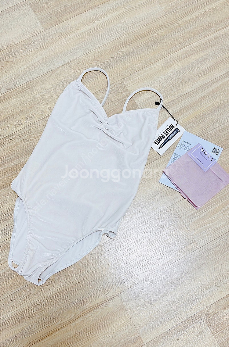 불릿포인트 레오타드 흰색 발레복--2