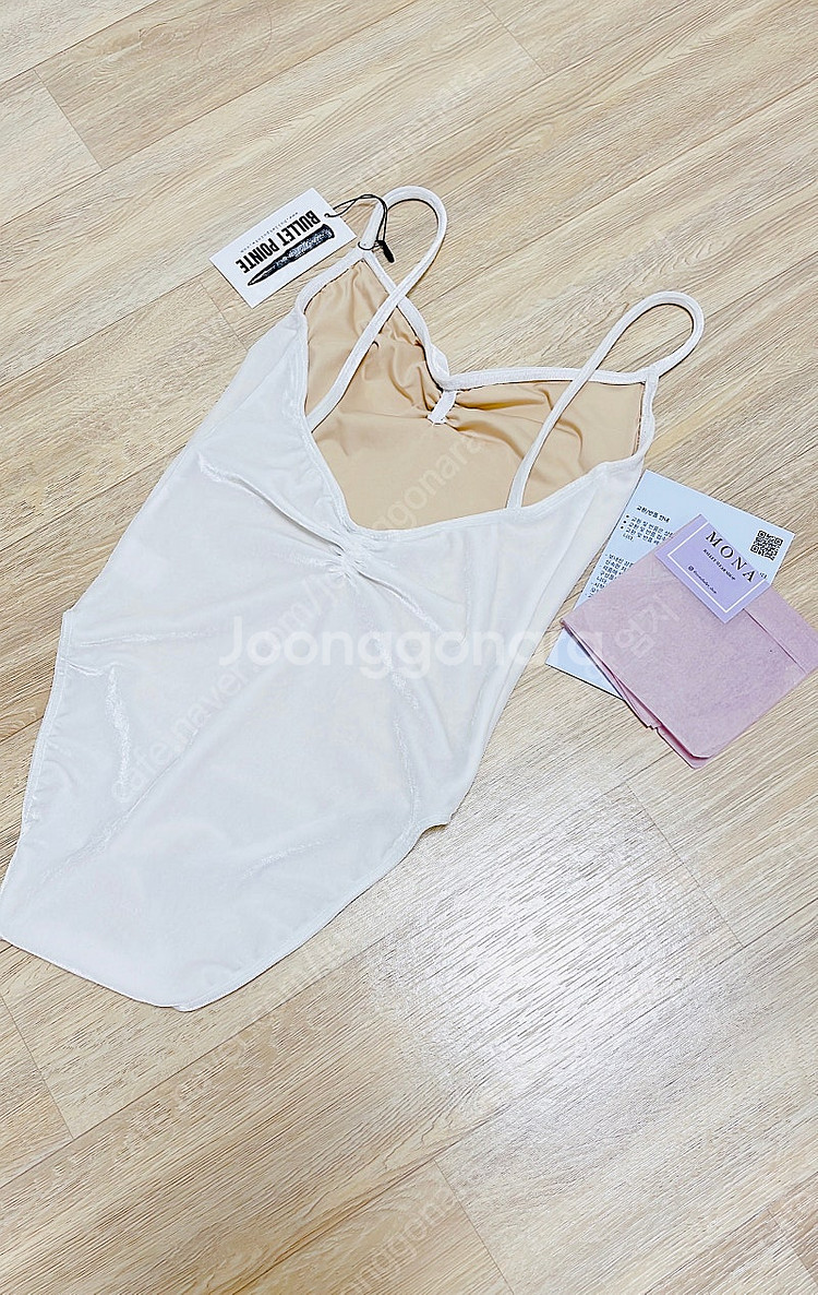 불릿포인트 레오타드 흰색 발레복--3