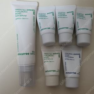 (택포)이니스프리 그린티 히알루론산 수분 선세럼/선크림 50ml + 50ml