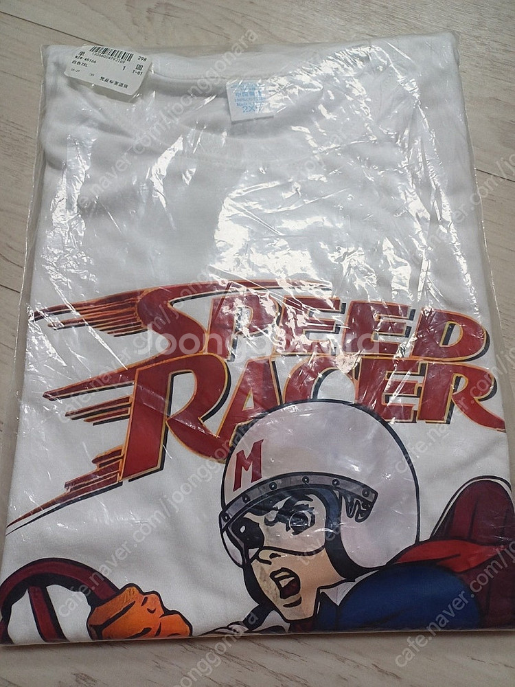 마하 고고고 스피드 레이서 그래픽 티셔츠 화이트 남여공용 미사용 새상품--2