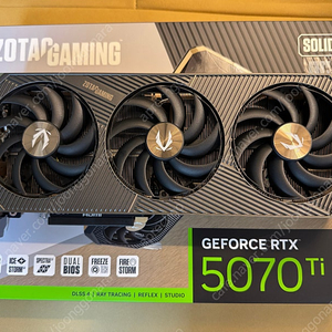 ZOTAC GAMING 지포스 RTX 5070 Ti SOLID OC D7 16GB