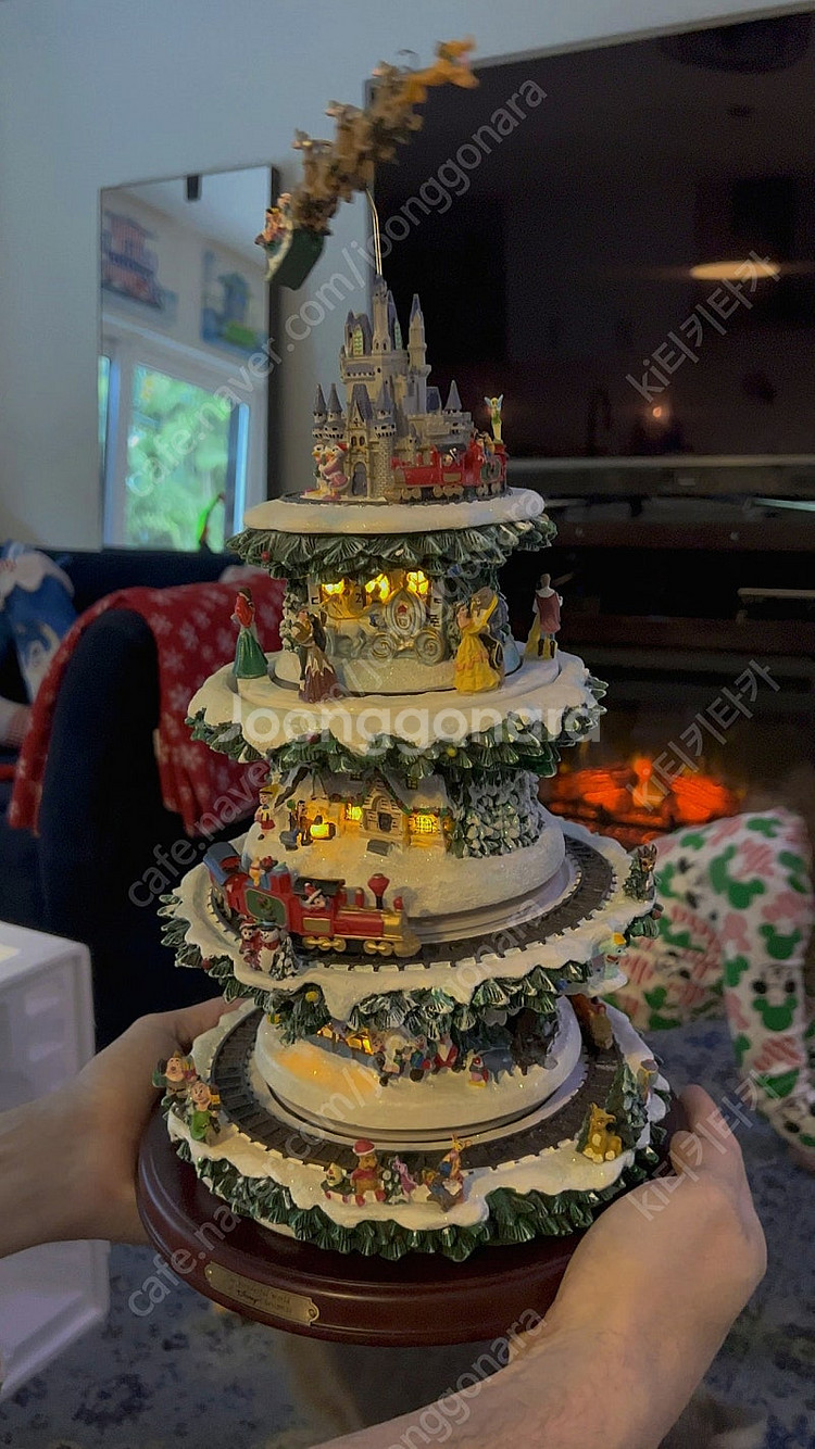 빈티지 디즈니 프린세스 미키 크리스마스 트리 오르골--1