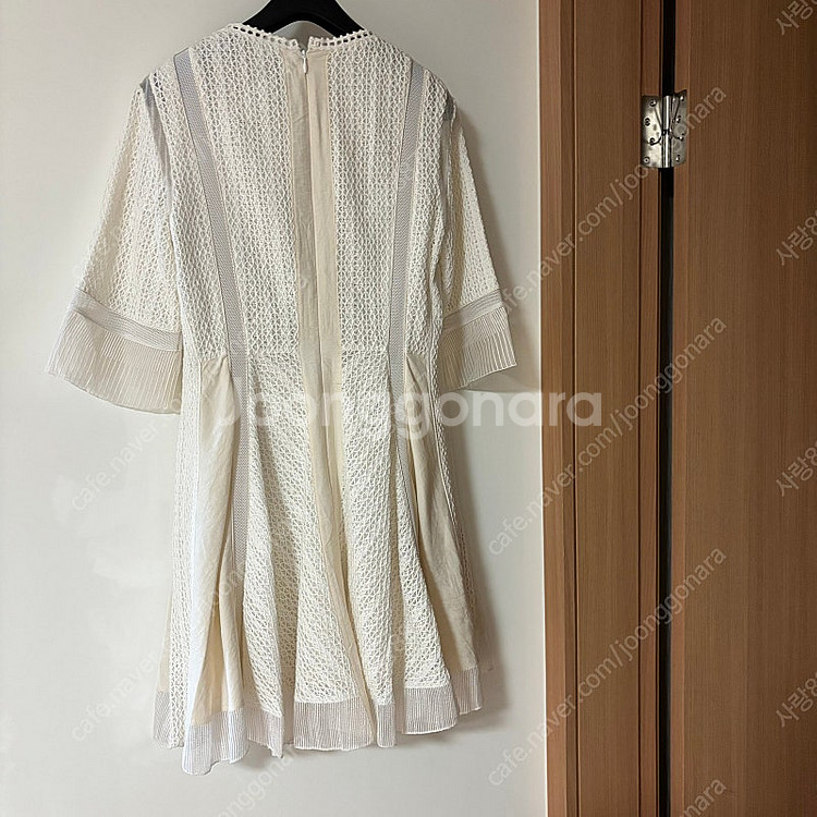 마인 펀칭 시스루 실크 레이스 아일렛 원피스 한섬 마랑...--9