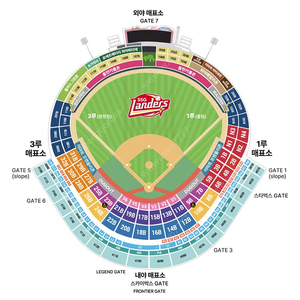 [6월27일(금) ~ 28일(토)] [ssg랜더스 vs 한화 이글스] 3루 원정응원석 통로석 6연석 선착순 양도
