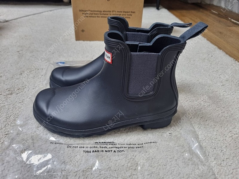 헌터 오리지널 레인부츠 여성 장화 (1회 착용) 5만--2
