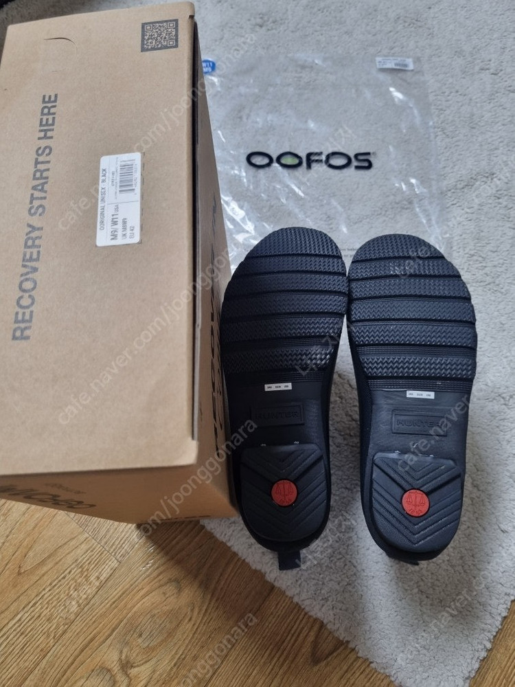 헌터 오리지널 레인부츠 여성 장화 (1회 착용) 5만--5