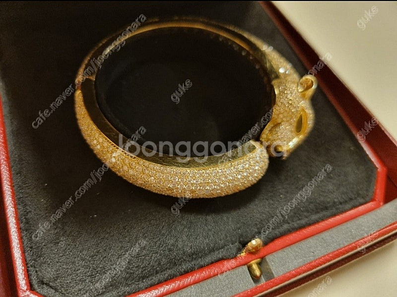 까르띠에 풀파베 18k 팬더 풀 다이아 팔찌 뱅글 티파...--1