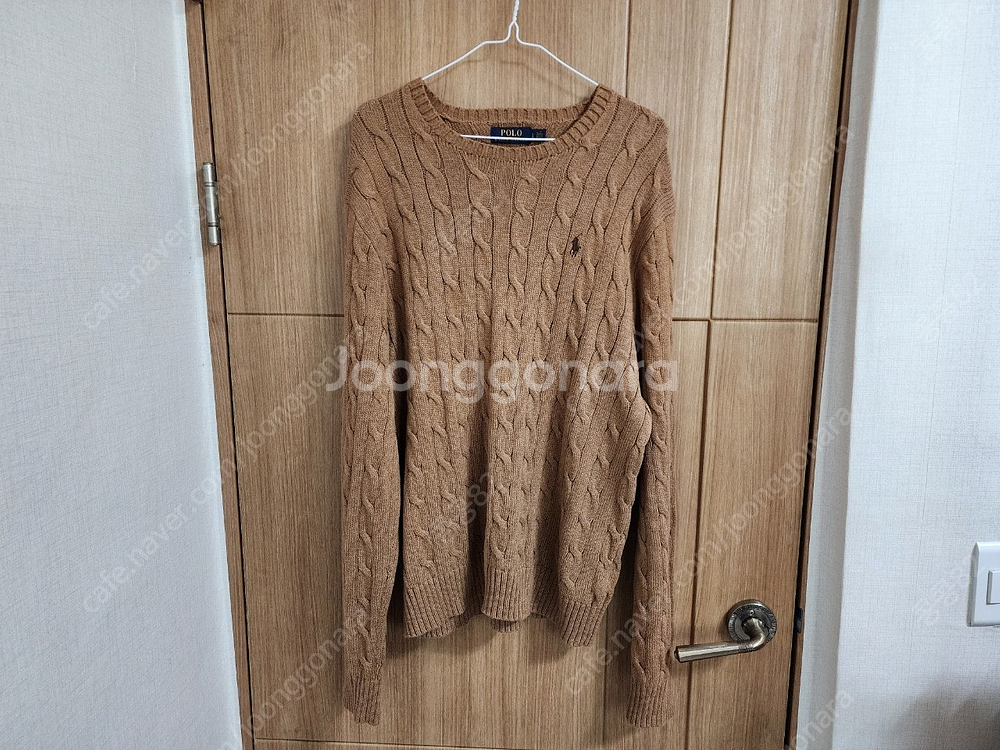 (L)폴로 꽈배기 니트--1