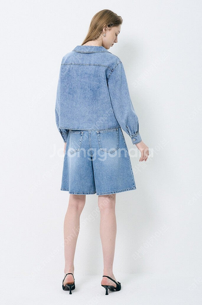 2025 랑방컬렉션 로고 데님 탑 한섬--3