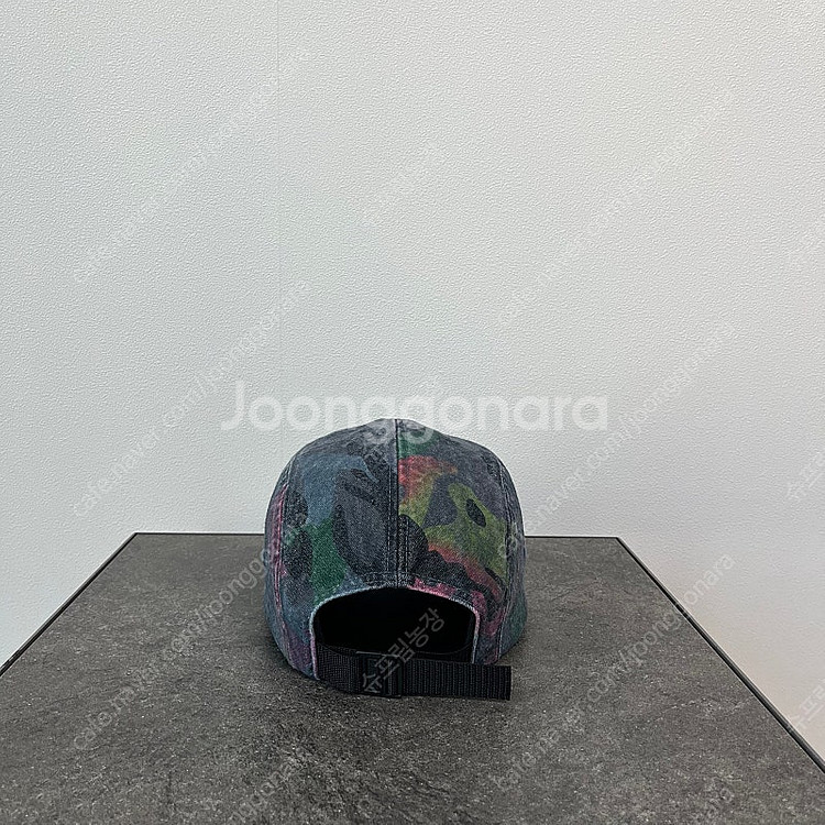슈프림 캔버스 카모 네이비 박스로고 캠프캡 모자--3