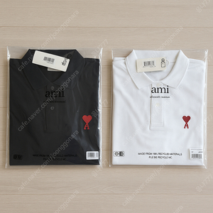 새상품 아미(Ami) '25 SS' 남.여공용 스몰하트로고 반팔 폴로 PK 카라티 2종