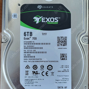 시게이트 EXOS 6TB 엔터프라이즈 3.5인치 SATA 하드디스크 반값 택포 10만