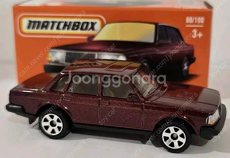매치박스 볼보 VOLVO 240 버건디 다이캐스트 레어...--2