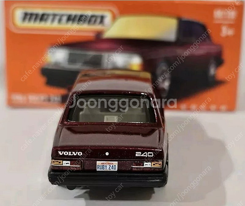 매치박스 볼보 VOLVO 240 버건디 다이캐스트 레어...--3