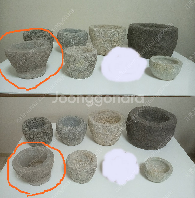 돌 약절구 (4) / 연대 오래된 골동품 약절구--8