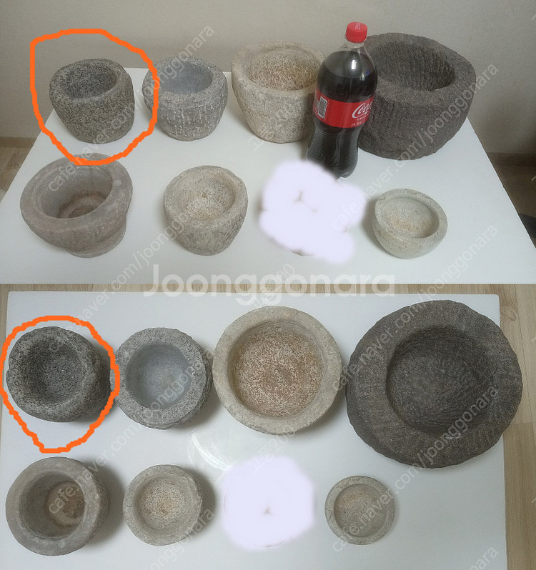 돌 약절구 (6) / 연대 오래된 골동품 약절구--8