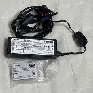 동영상촬영용, 유튜브용 캐논 더미배터리 세트 어댑터(어답터) CA-PS700, DR-E17 일괄 판매합니다, smallrig도 있음