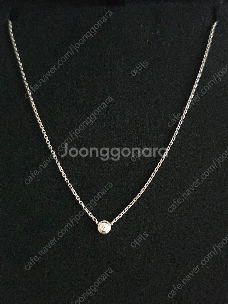 까르띠에 다무르 목걸이 xs 화이트 (연장완료)--4