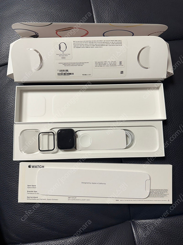 애플워치SE 40mm 스페이스그레이 풀박--1