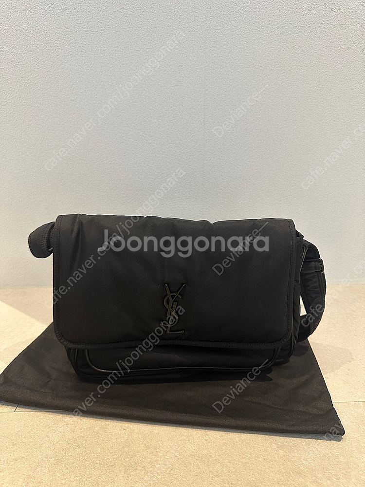 생로랑 니키백 에코닐 블랙--1