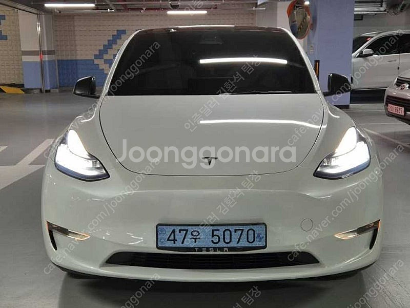 테슬라 모델 Y 중고차 모델Y 중고자동차 흰색 2021...--0