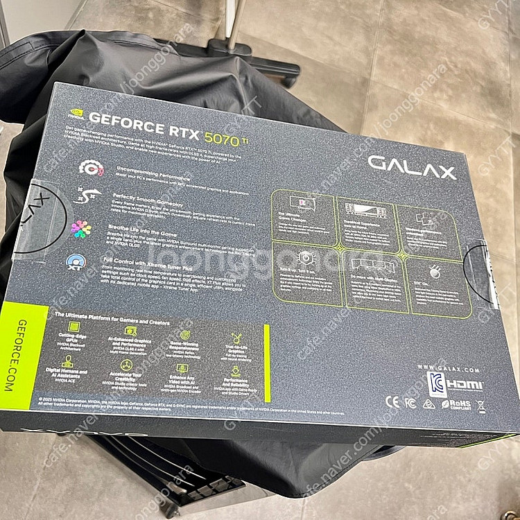 갤럭시 RTX5070TI BLACK OC 16GB 팝니...--1