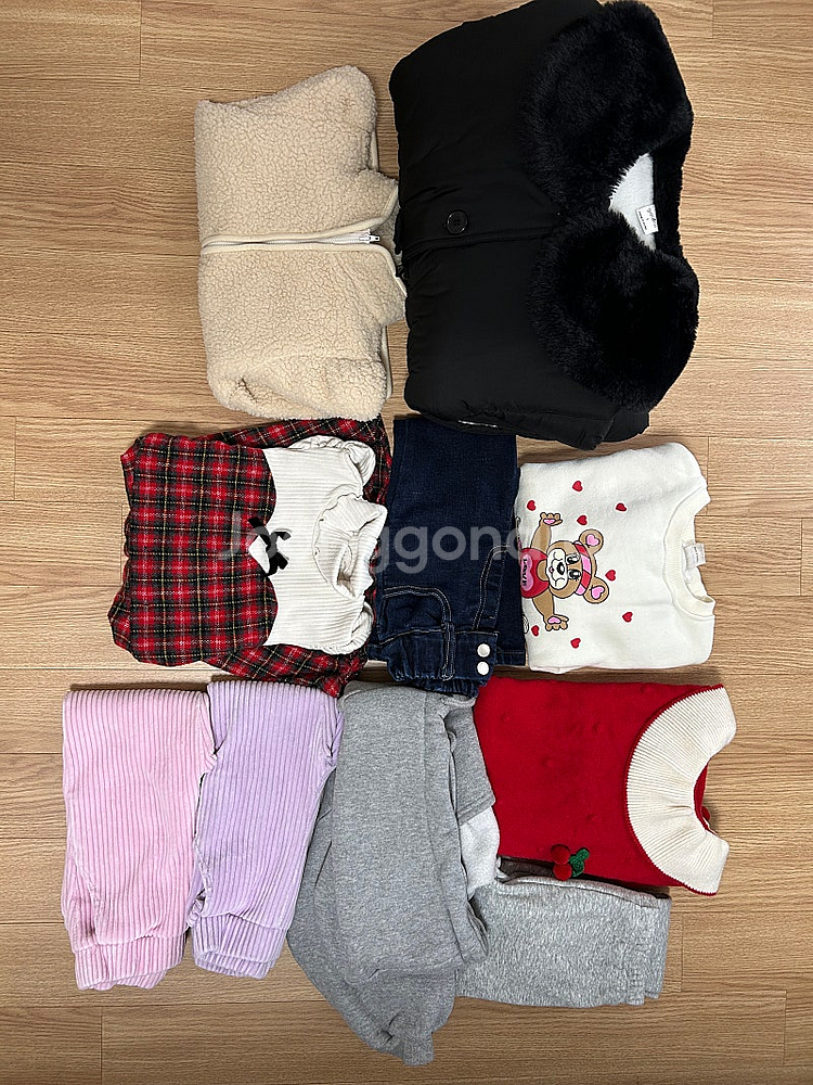 여아 겨울옷 L사이즈 일괄(조이엘로,뽀앤츄,에이마켓,데...--0