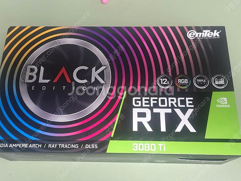 emTek RTX 3080 Ti 블랙에디션 그래픽카드--0
