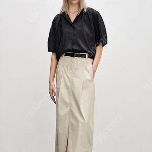 시스템 패널 레이어 언밸런스 햄 블라우스(새상품)